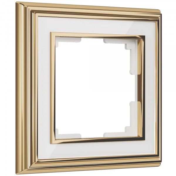 Рамка на 1 пост Werkel WL17-Frame-01 Palacio (золото / белый) - купить в Перми