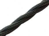 Витой ретро кабель для внешней проводки Werkel Retro 3х2,5мм черный - купить в Перми
